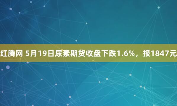 红腾网 5月19日尿素期货收盘下跌1.6%，报1847元