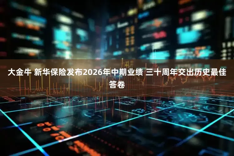 大金牛 新华保险发布2026年中期业绩 三十周年交出历史最佳答卷